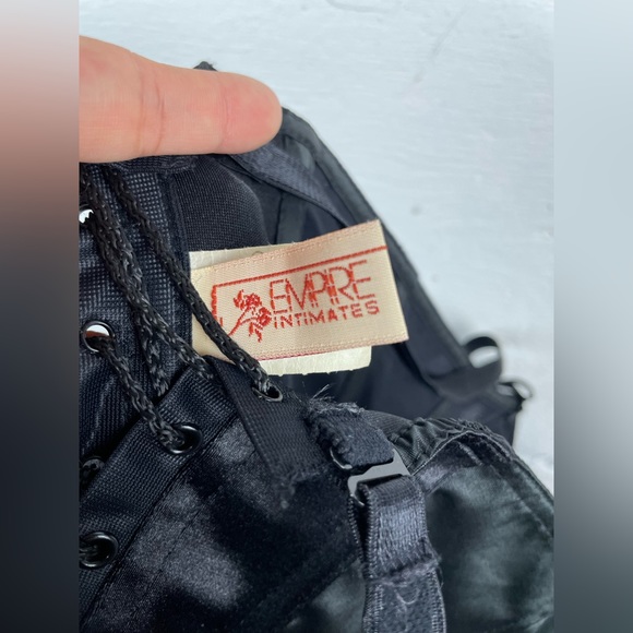 Empire intimates corset lace up sexy top goth emo black size 38C - Picture 9 of 9